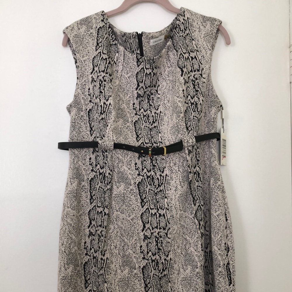 Calvin Klein Animal Print Dress Sz 14